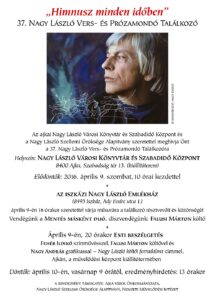 Falusi Márton tudományos munkatárs az ajkai Nagy László Vers- és Prózamondó Találkozó díszvendége volt április 9-10-én